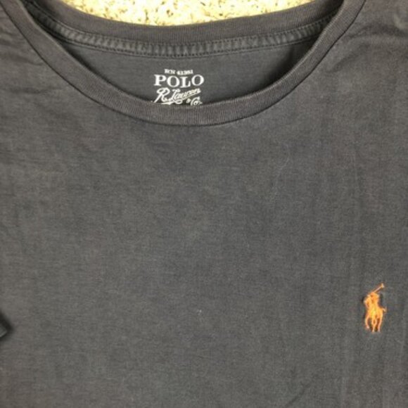 Polo Ralph Lauren Men's XL Gray ORANGE Logo Short Sleeve T-Shirt CASUAL - Picture 2 of 8